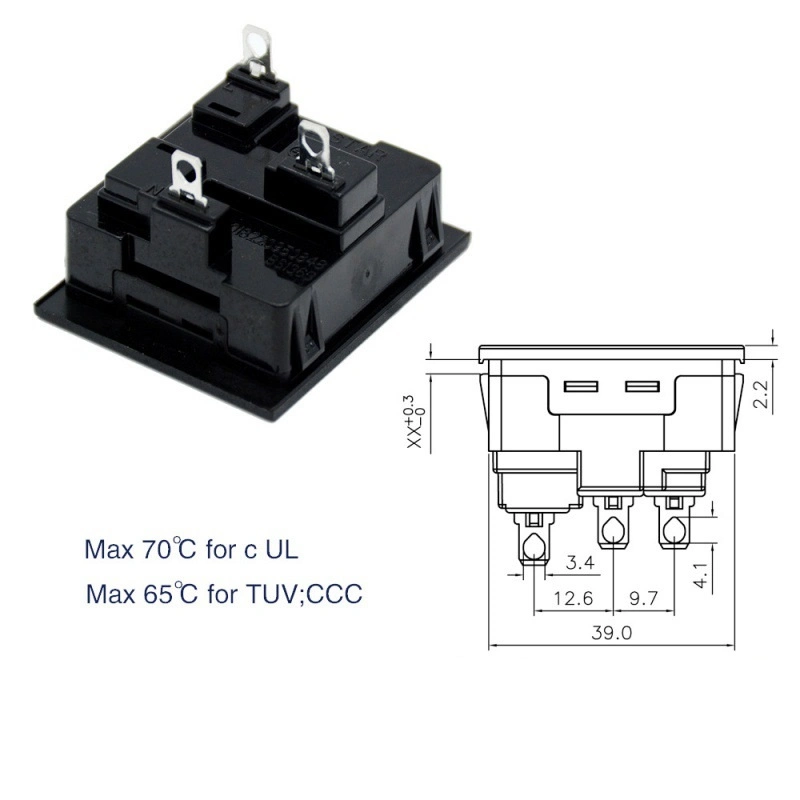 13A 250V PDU Wall Mounted UK Socket British Socket Desk Hotel Wall Outlet